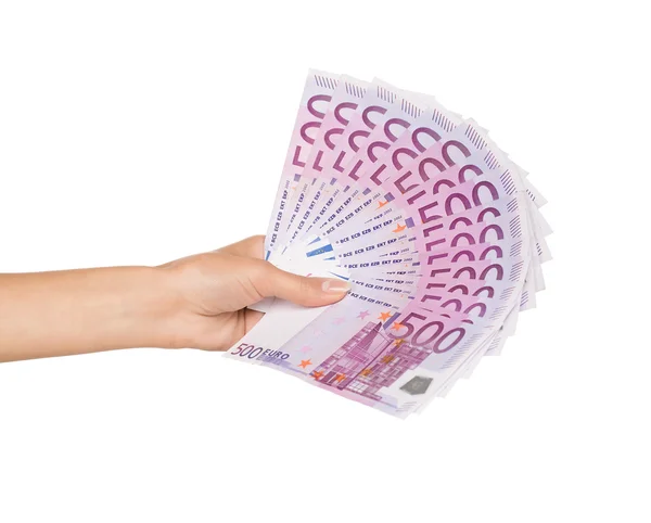 Female hand holding money — Stock Photo, Image