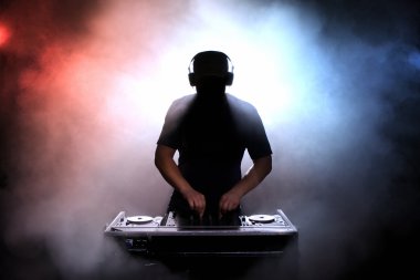 DJ silhouette clipart
