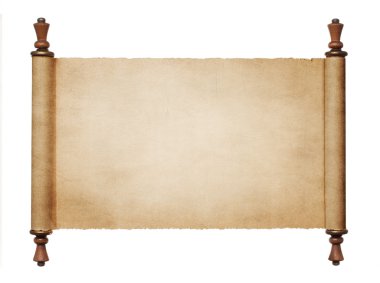 Blank paper scroll clipart