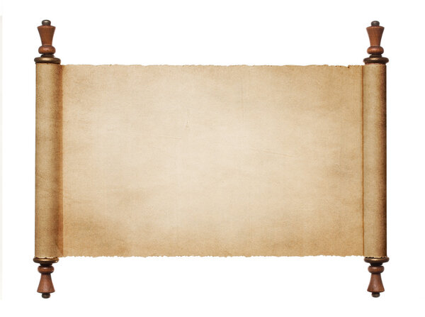 Blank paper scroll