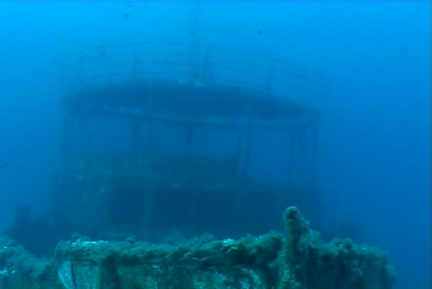 Naufragio naufragio submarino video de buceo — Vídeos de Stock