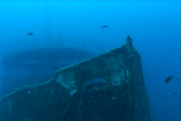 Hajó roncs víz alatti búvárkodás videó — Stock videók