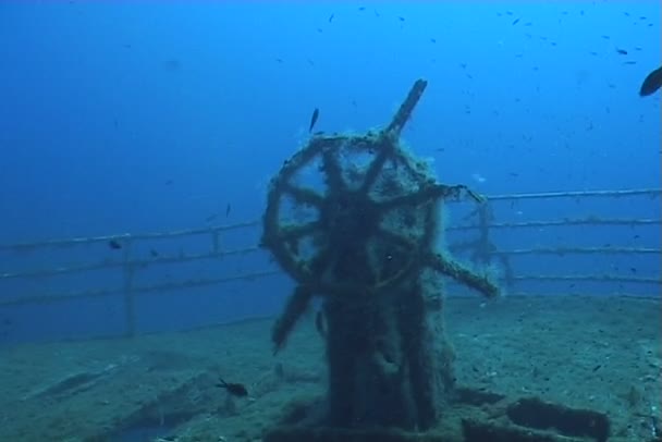 Malta navio subaquático naufrágio mergulho — Vídeo de Stock