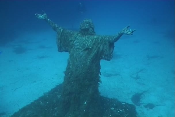 Malta unterwasser schiff wrack tauchen — Stockvideo