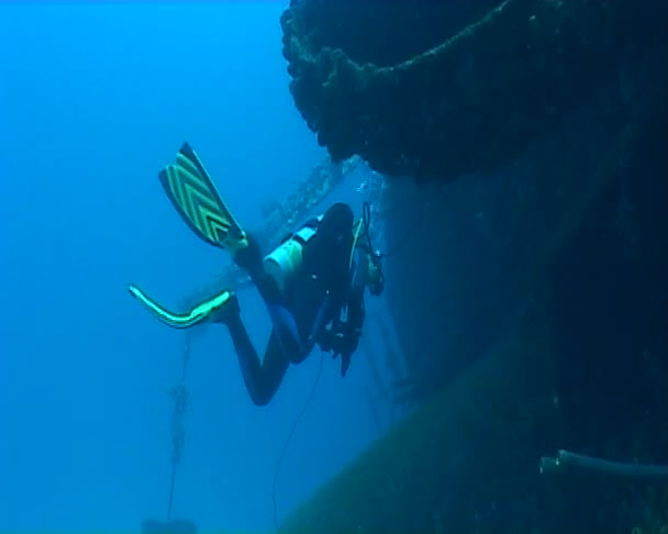 Naufragio naufragio submarino video de buceo — Vídeo de stock