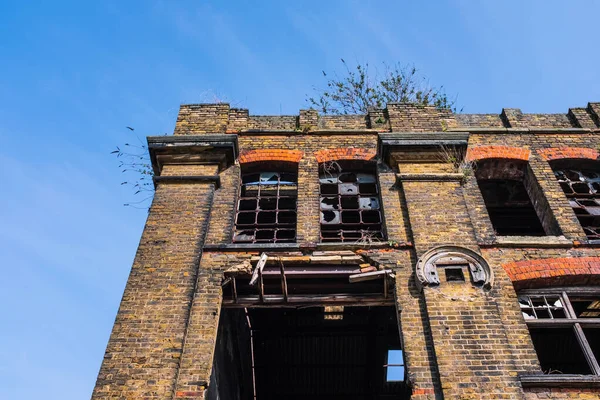 Ww2 German Rocket Damaged Warehouse Building London 스톡 사진