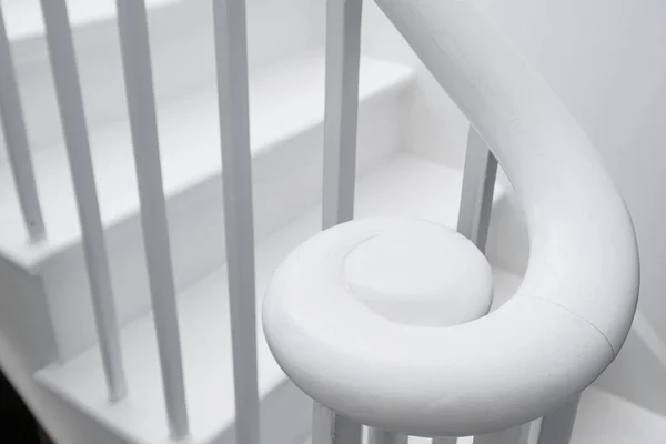 Baluster Curve Detail Minimalistic Staircase — Fotografia de Stock