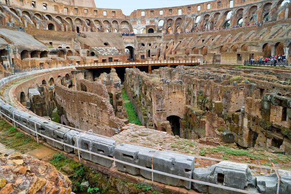 Inside of Colosseum in Rome