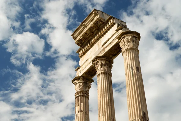 Temple of Castor & Pollux at Roman Forum, Rome, Italy — Stock Photo, Image