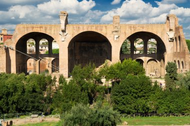 The Basilica of Maxentius and Constantine in Rome clipart