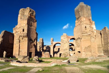 Roma, İtalya caracalla hamamları kalıntıları