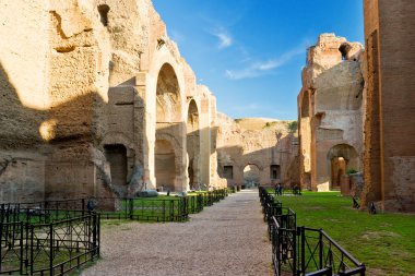 Roma, İtalya caracalla hamamları kalıntıları