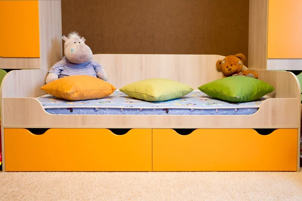 Bed in the children's room — Stock Photo, Image