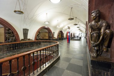 metro istasyonu ploschad revolutsii, Moskova, Rusya