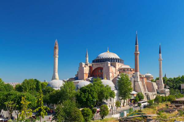 View of the Hagia Sophia in Istanbul, Turkey