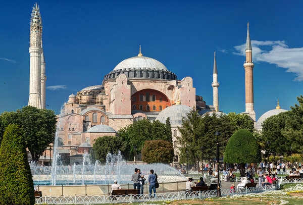 View of the Hagia Sophia in Istanbul, Turkey