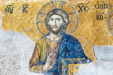 Antik Mozaik içinde aya Sofya'da Istanbul, Türkiye