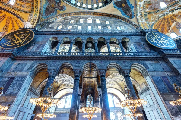 Interiér hagia sophia v istanbulu, krocan — Stock fotografie