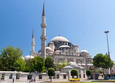 View of the Sehzade Mosque in Istanbul, Turkey clipart