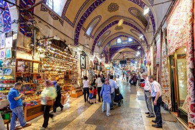 Inside the Grand Bazaar in Istanbul, Turkey clipart