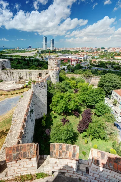 View of Istanbul from tower of Yedikule Fortress — Stock Photo, Image