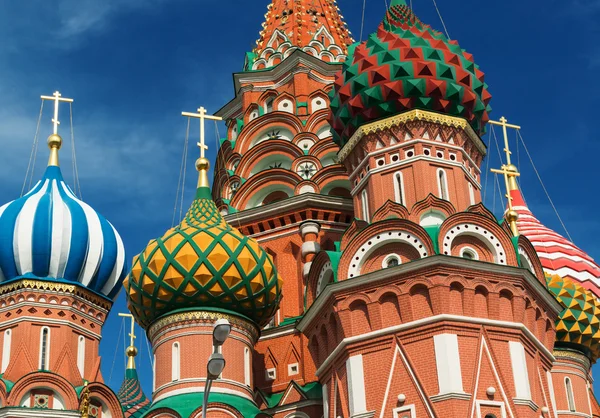 Svatý Blaženého na Rudém náměstí v Moskvě, Rusko. (pokrovsky katedrála) — Stock fotografie