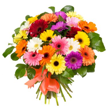 renkli gerbera buketi