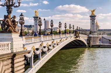 Alexander III bridge in Paris clipart