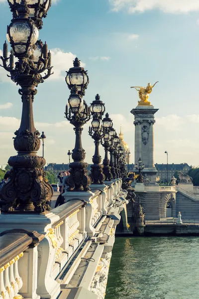 Most Alexandre III w Paryżu — Zdjęcie stockowe