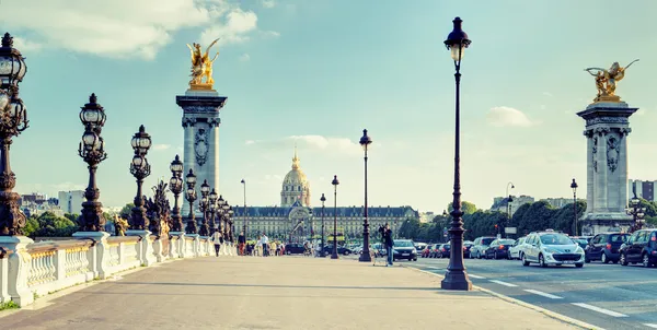 巴黎Alexandre III桥 — 图库照片