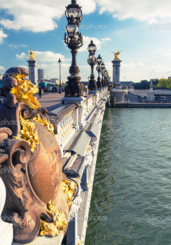 Alexandre III bridge in Paris