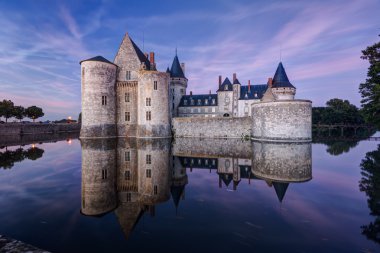 sully-sur-loire, gece, Fransa chateau