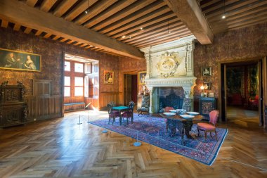 iç chateau de azay-le-rideau, Fransa