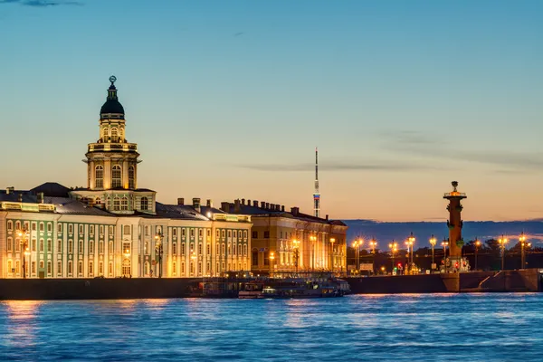 neva embankment st. Petersburg'da gece manzarası