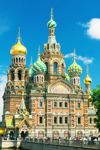 Erlöserkirche auf vergossenem Blut in Sankt Petersburg, Russland — Stockfoto