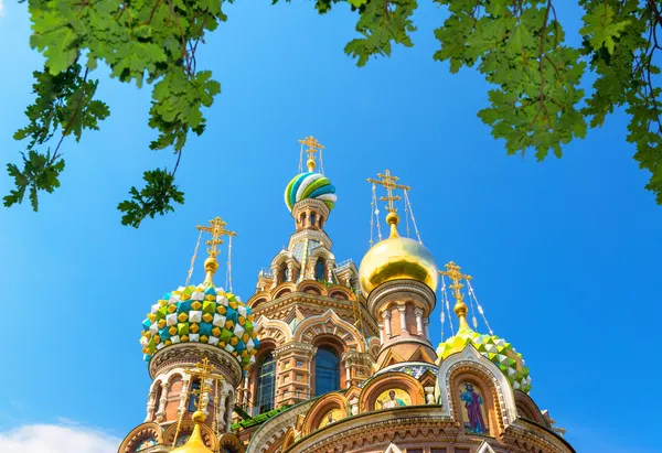 सेंट पीटर्सबर्ग, रशिया मध्ये गळलेल्या रक्तावर तारणारा चर्च — स्टॉक फोटो, इमेज