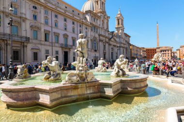 Roma, İtalya 'daki Piazza Navona