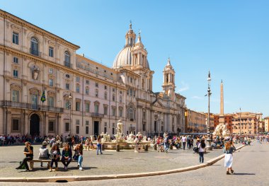 Roma, İtalya 'daki Piazza Navona