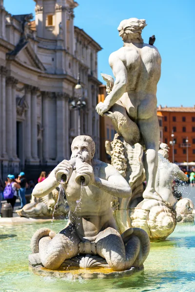 丰塔纳德尔莫罗在罗马的纳沃纳广场 — 图库照片