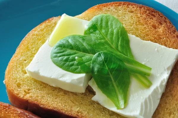 Pan y queso hierbas y aceite de oliva —  Fotos de Stock