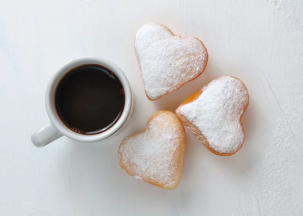 Donut in the shape of heart — Stock Photo, Image