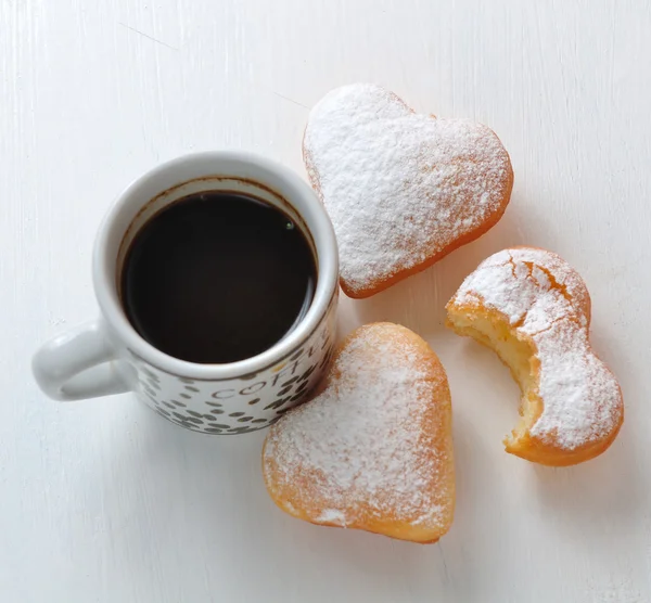 Donut in the shape of heart — Stock Photo, Image