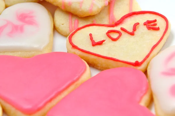 Valentijn cookies in de vorm van hart — Stockfoto
