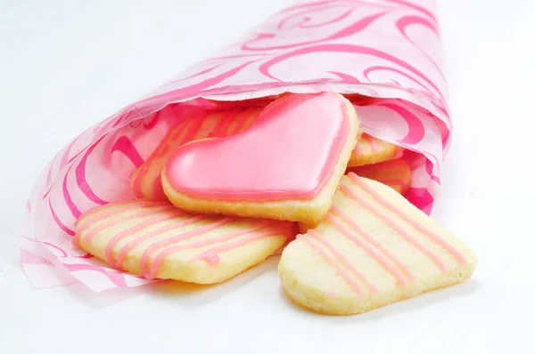 Валентинне печиво у формі серця — стокове фото