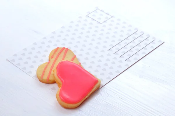 Valentine cookies in the shape of heart — Stock Photo, Image