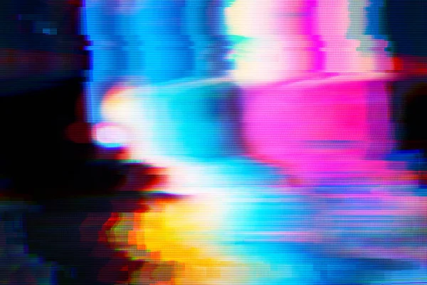 Motion Glitchインターレース多色歪んだテクスチャ未来的な背景 — ストック写真