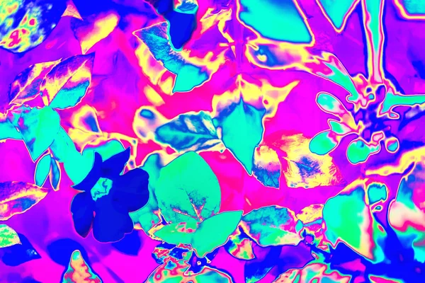 Неоновий колір тропічних джунглів дощовий ліс листя фону — стокове фото