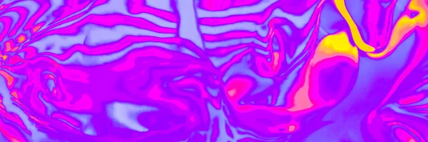 Neon colored purple psychedelic fluorescent striped zebra banner background — Stockfoto