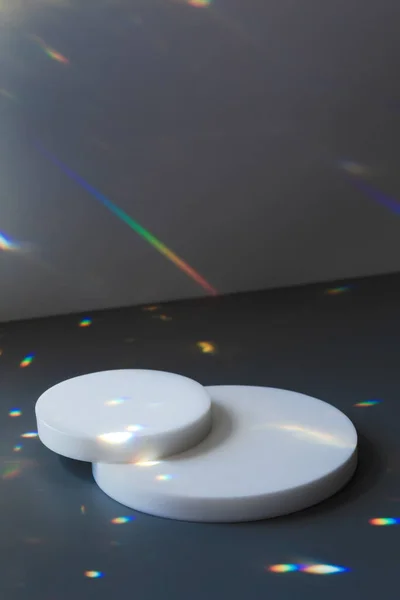 Kör dobogók szürke háttér kristály fény csillogás — Stock Fotó
