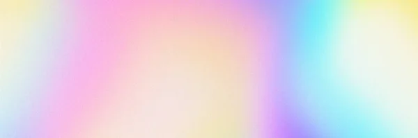 Pastel abstrato holográfico desfocado grainy gradiente banner fundo — Fotografia de Stock